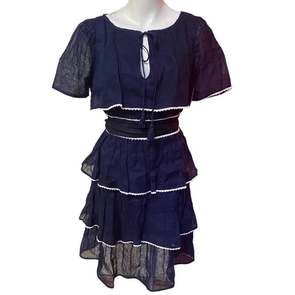 Tory Burch navy tiered
